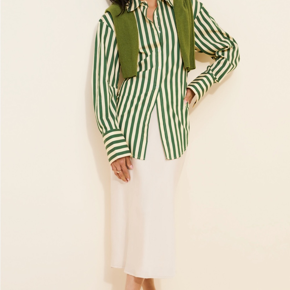 Simon Miller Loch Striped Poplin Button-up Top